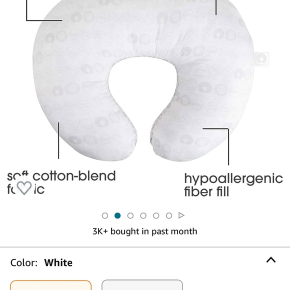 NWOT Boppy Bare Naked Original Support Nursing Pillow - Picture 2 of 6